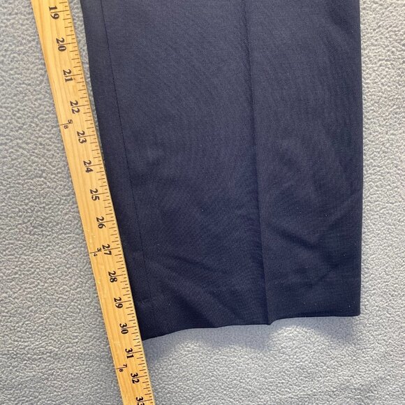 Tory Burch Dress Pants Blue Stretch Women’s Size 4 Straight Leg 95% Wool,Pockets - Picture 7 of 10